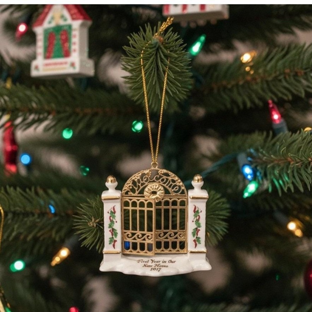 Vintage Lenox Porcelain First Year in our new Home 2008‎ Christmas Ornament 3"